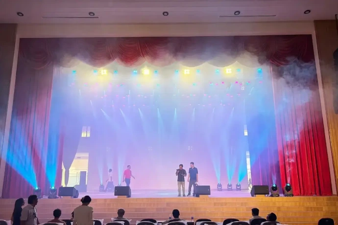 Electro-Voice professional audio installation in an auditorium