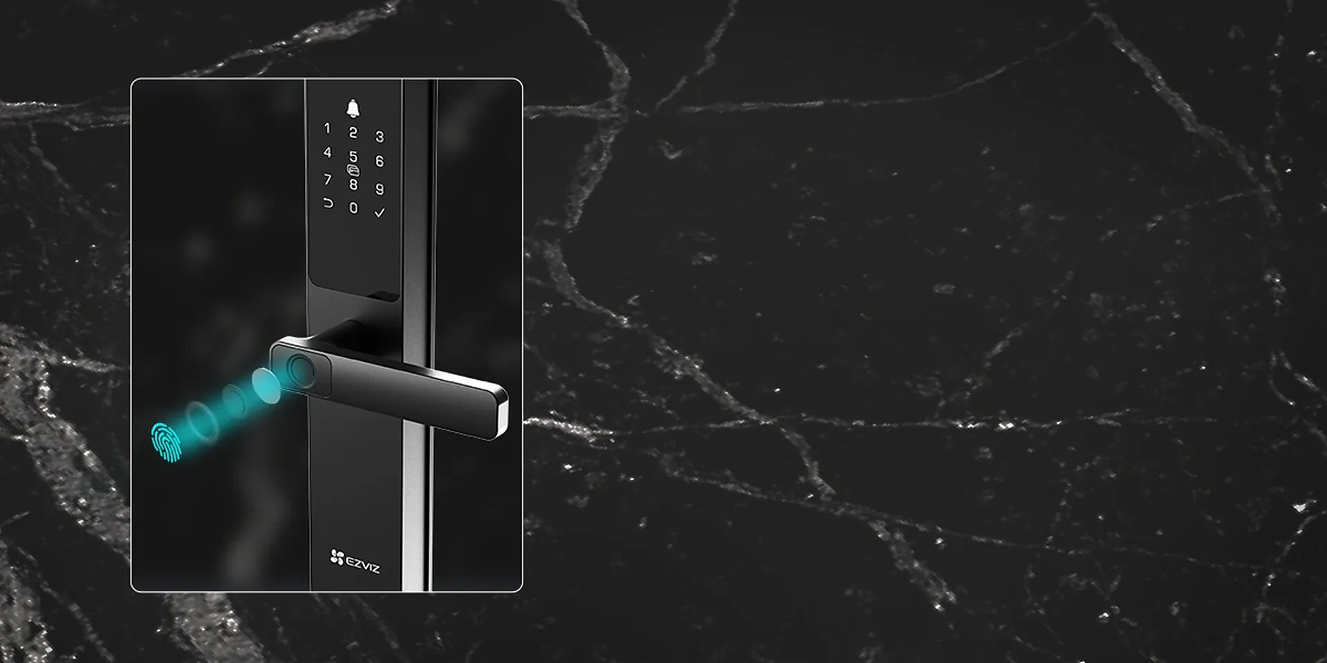 EZVIZ DL05 6068 lock body fingerprint scanner built into the door handle