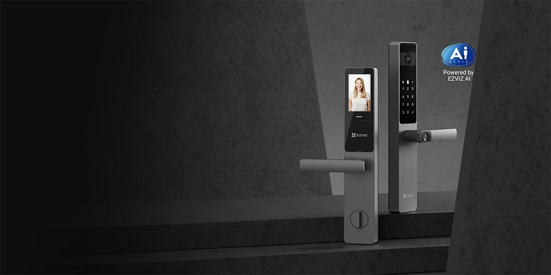 EZVIZ DL20FVS Plus face recognition and palm vein smart lock with lever handle