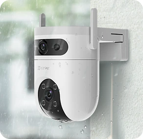 EZVIZ H9c Dual 4G 3K &amp; 3K with a 2.8 mm wide-angle lens and a 6 mm close-up lens watching the same villa