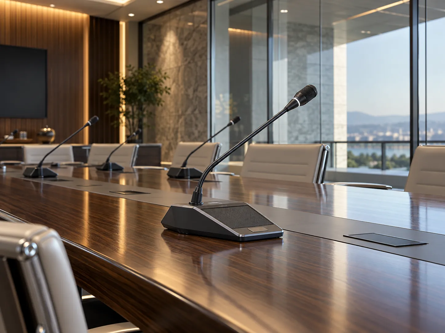 Bosch DCNM-MICS microphone in acoustically challenging conference room