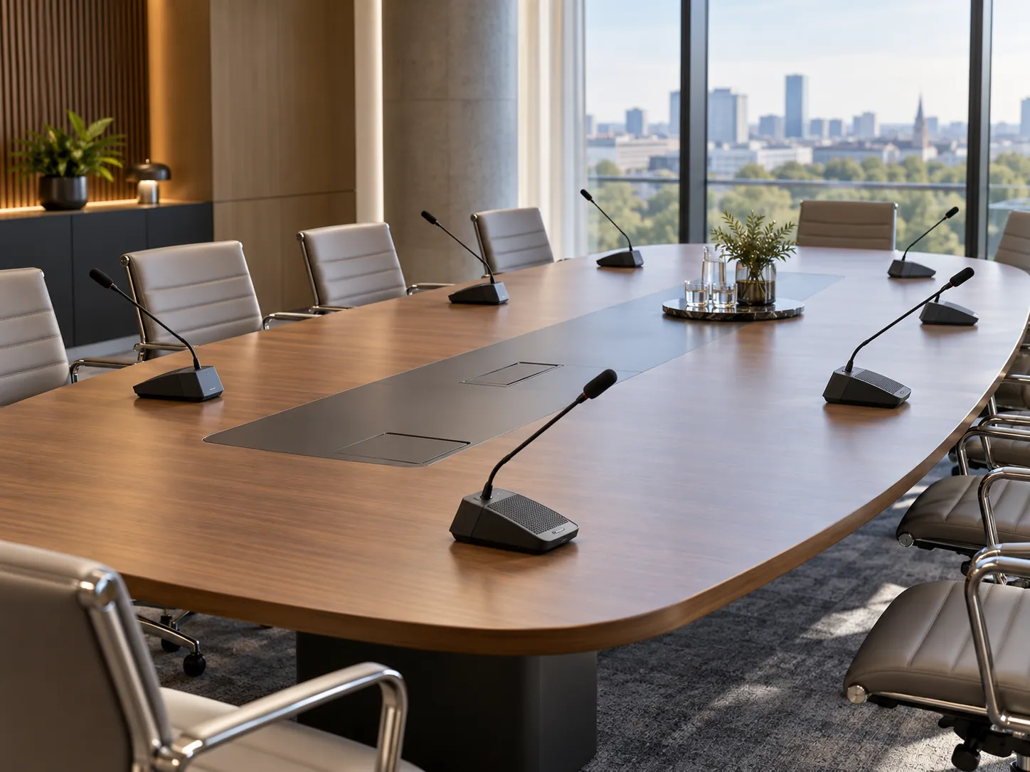 Bosch DCNM-MICS microphone with DICENTIS Wireless conference setup