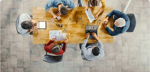Meeting room seen from above by the EZVIZ E4p