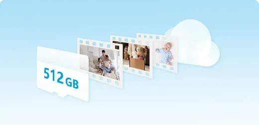 EZVIZ E4p storage on a 512 GB microSD card or EZVIZ CloudPlay