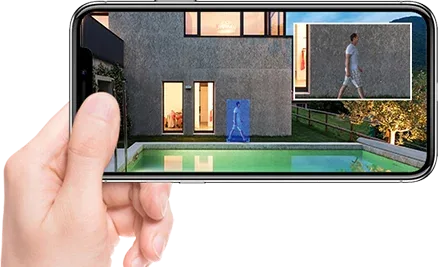 EZVIZ app showing the H8c Pro zoomed in on a person