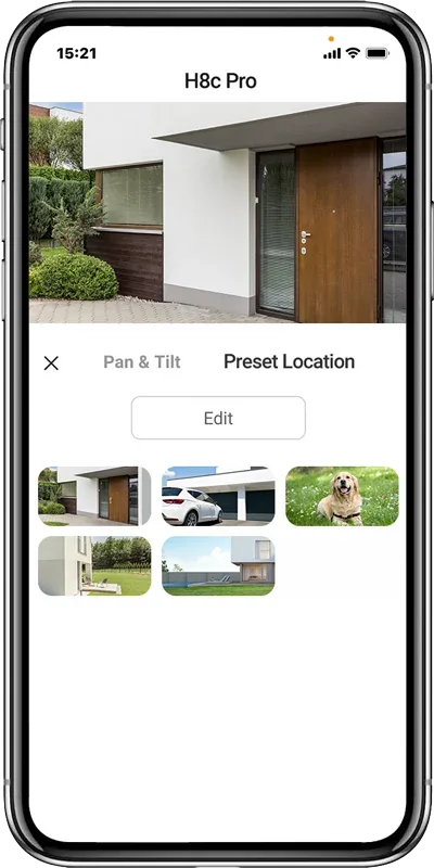 EZVIZ app preset positions for the H8c Pro