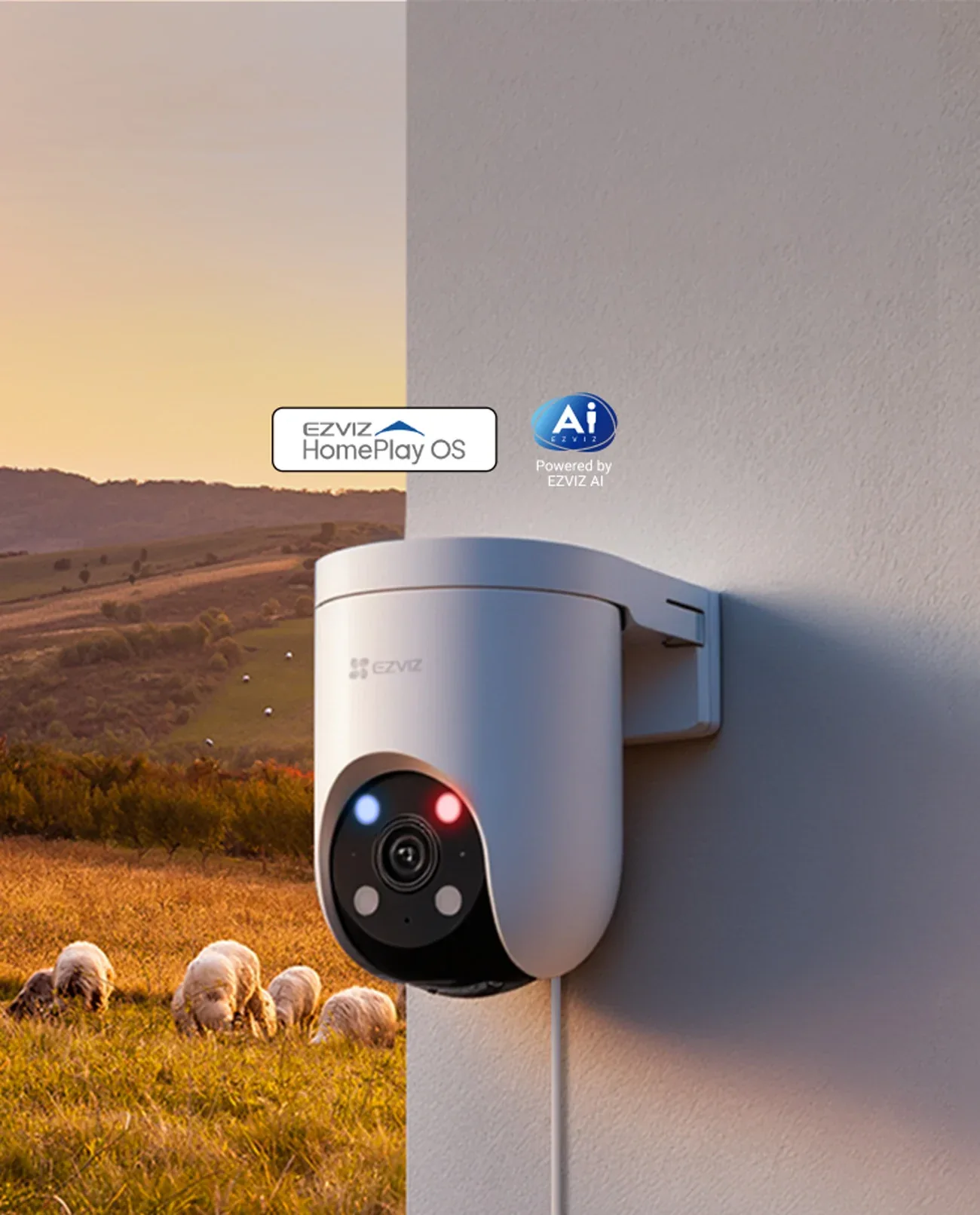 EZVIZ H8c Pro 4G 5MP 3K pan and tilt 4G and Wi-Fi camera
