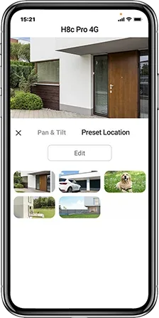 EZVIZ app preset positions for the H8c Pro