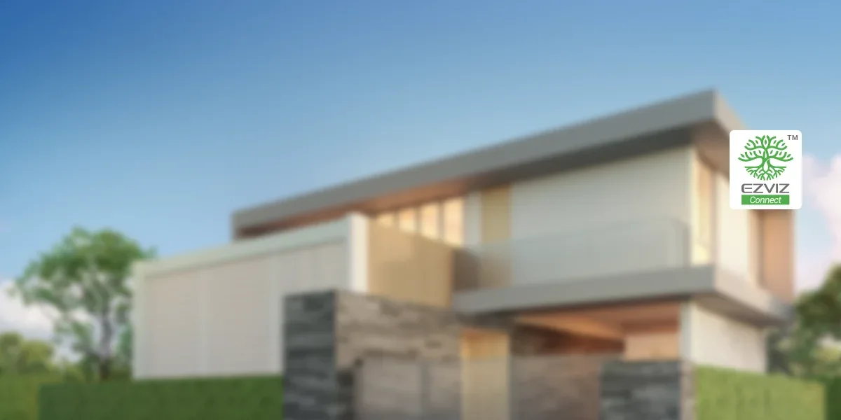Modern house front for the EZVIZ HP5 2MP 1080p smart video doorphone