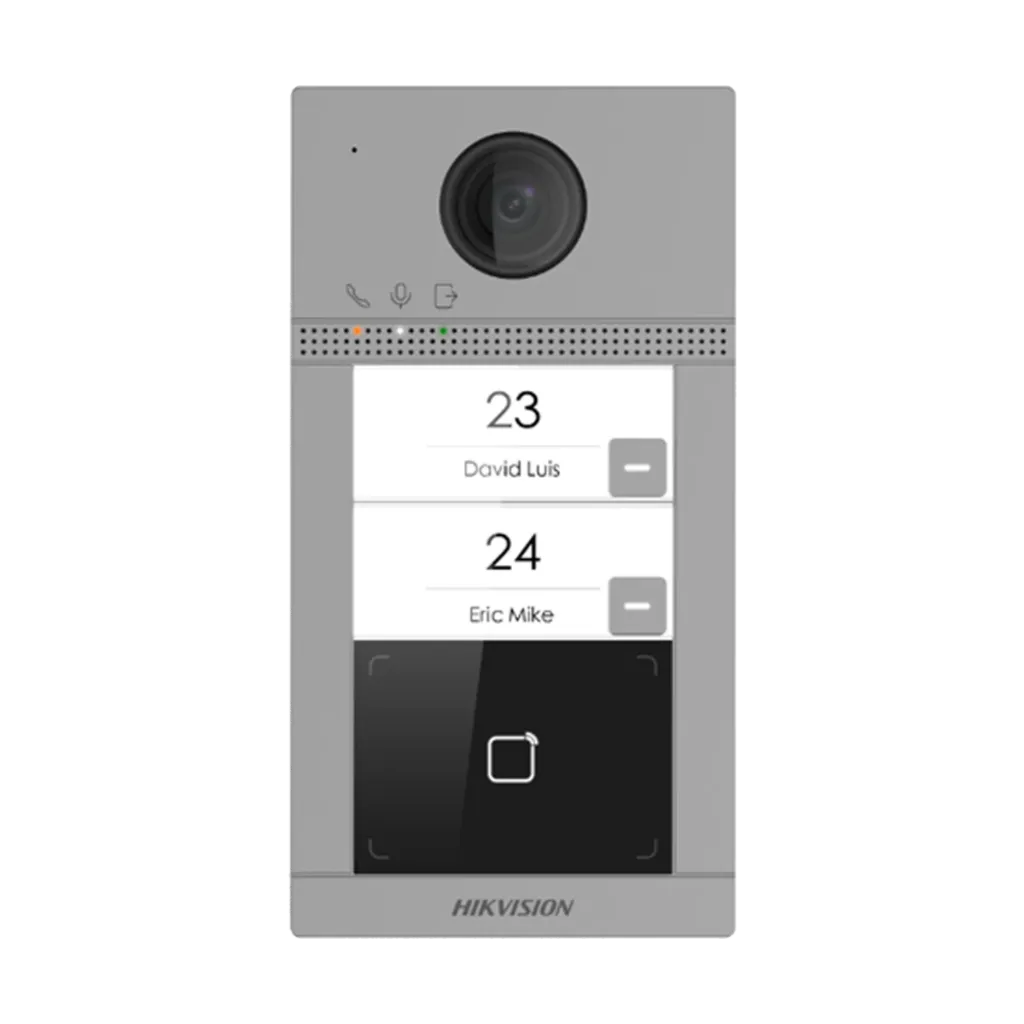 Hikvision DS-KV8213-WME1 2-button metal villa door station: two homes, one gate