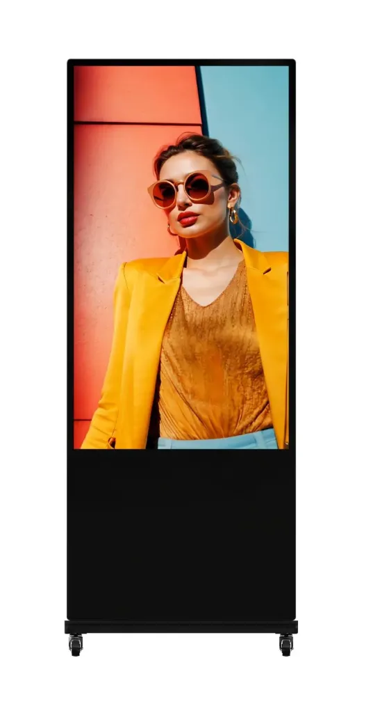 Hikvision DS-D6055UN-D/S 55-inch floor-standing digital signage, portrait